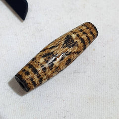 Antique indo tibetan samon pyu pumtek 3 eyes bead 'dzi-like' tube pmt-4y