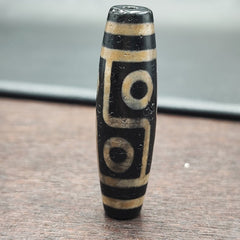 6 eyes tibetan old agate dzi bead unique pattern amulet pendant tb-3