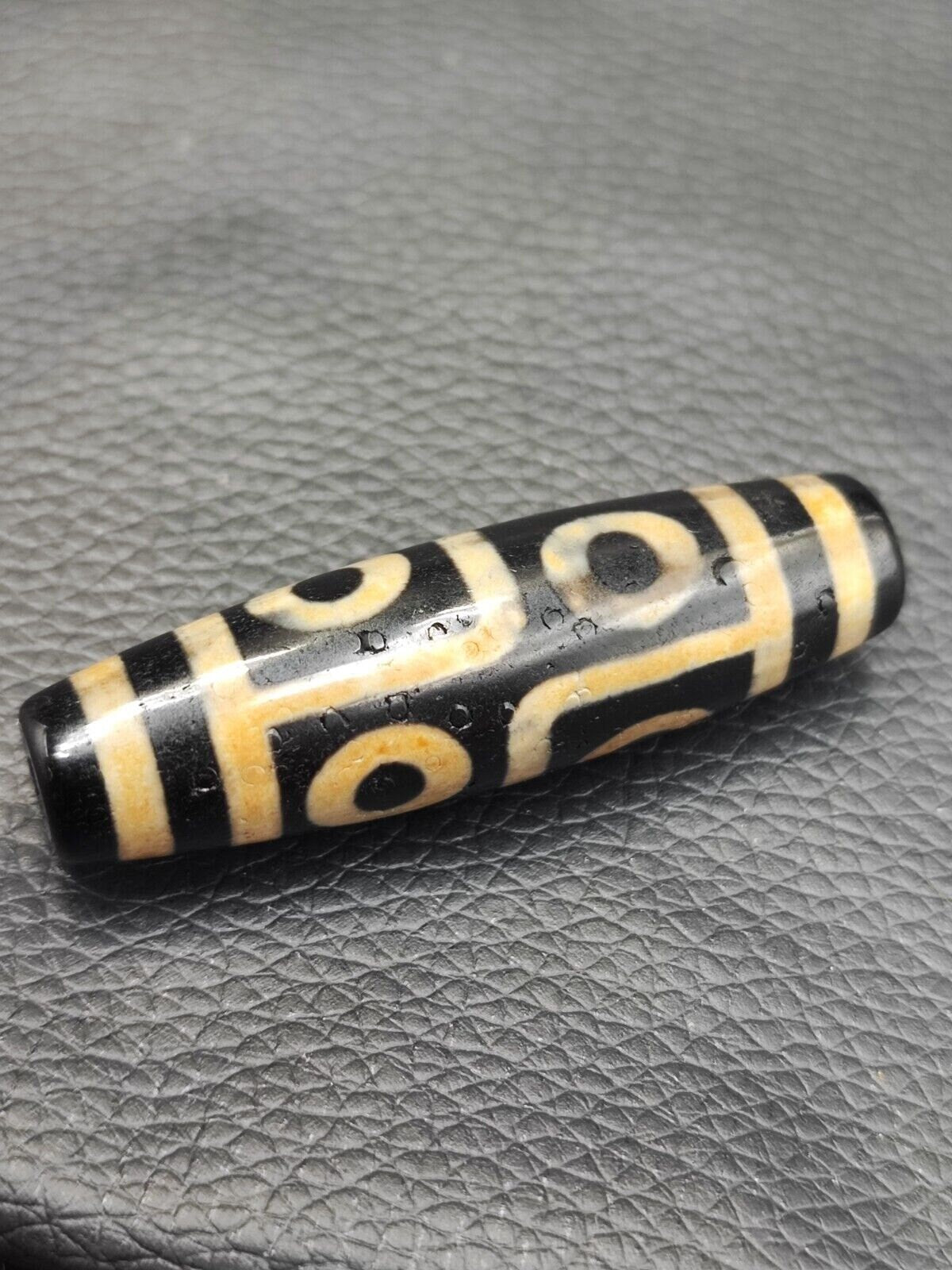 6 eyes tibetan old agate dzi bead unique pattern amulet pendant tb-3