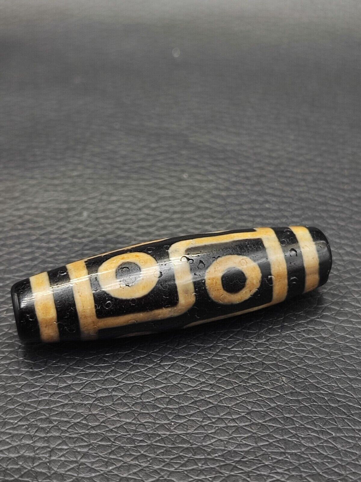 6 eyes tibetan old agate dzi bead unique pattern amulet pendant tb-3