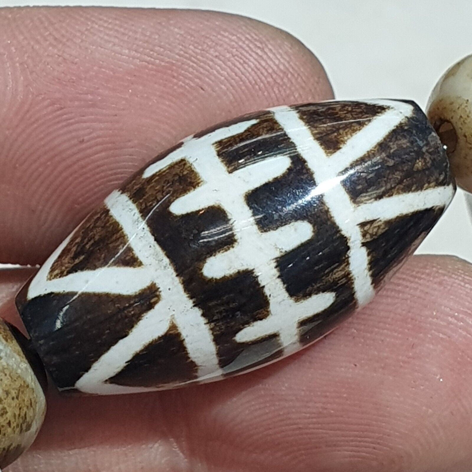 Lot 14 south asian old pumtek pyu beads petrified wood stone beads bracelet