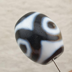 3 eyes unique pattern himalayan tibetan agate dzi bead amulet #34