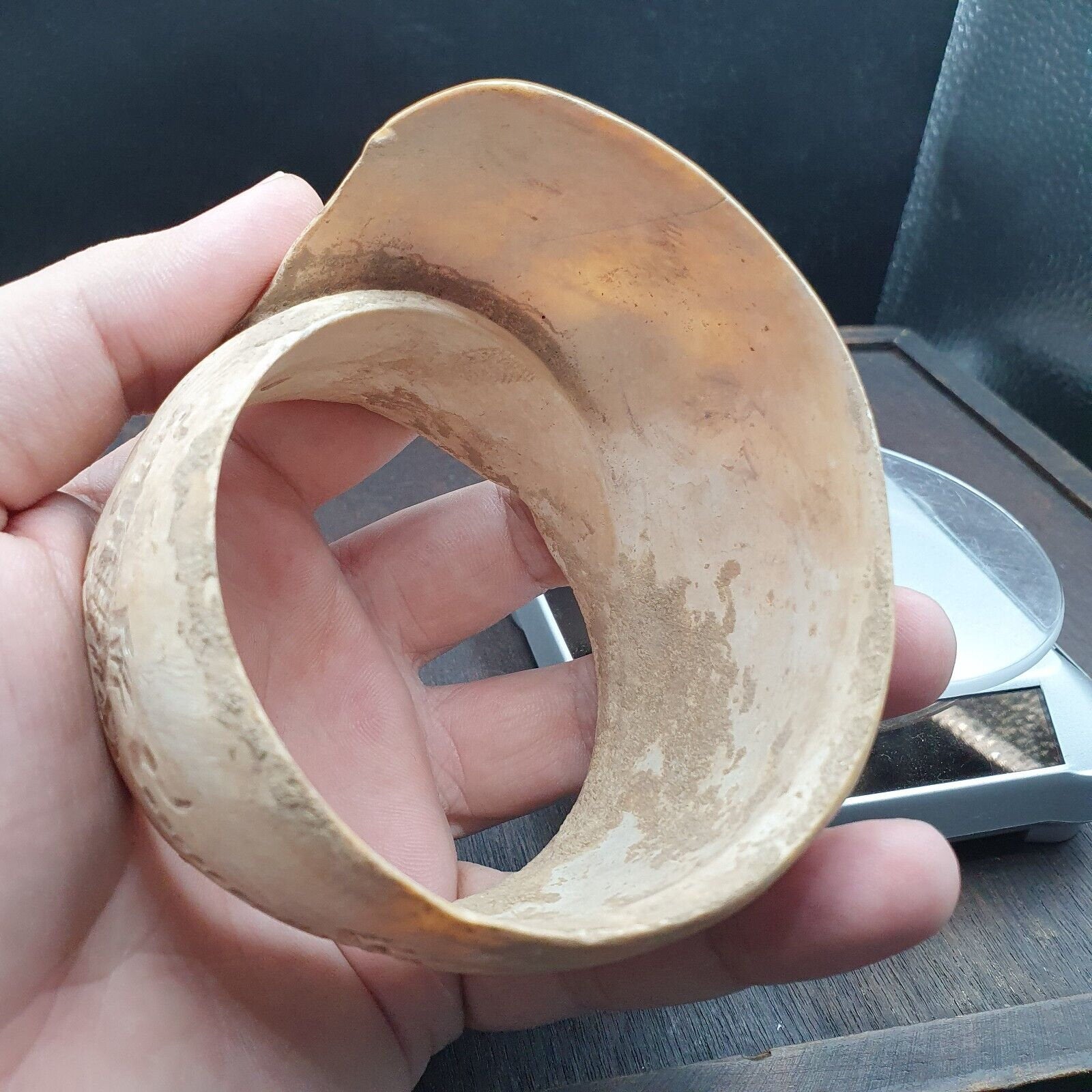 Naga conch shell bracelet, engraved scorpion animals figurine arm band