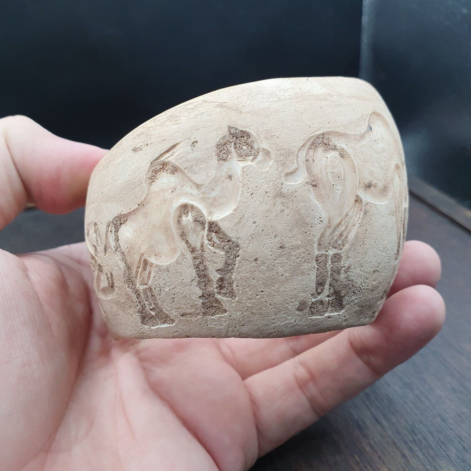 Naga conch shell bracelet, engraved scorpion animals figurine arm band