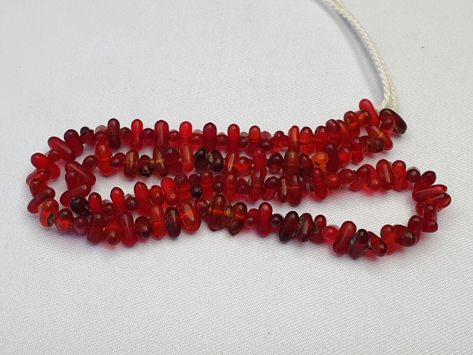 Old beads vintage red glass beads jewelry necklaceGift