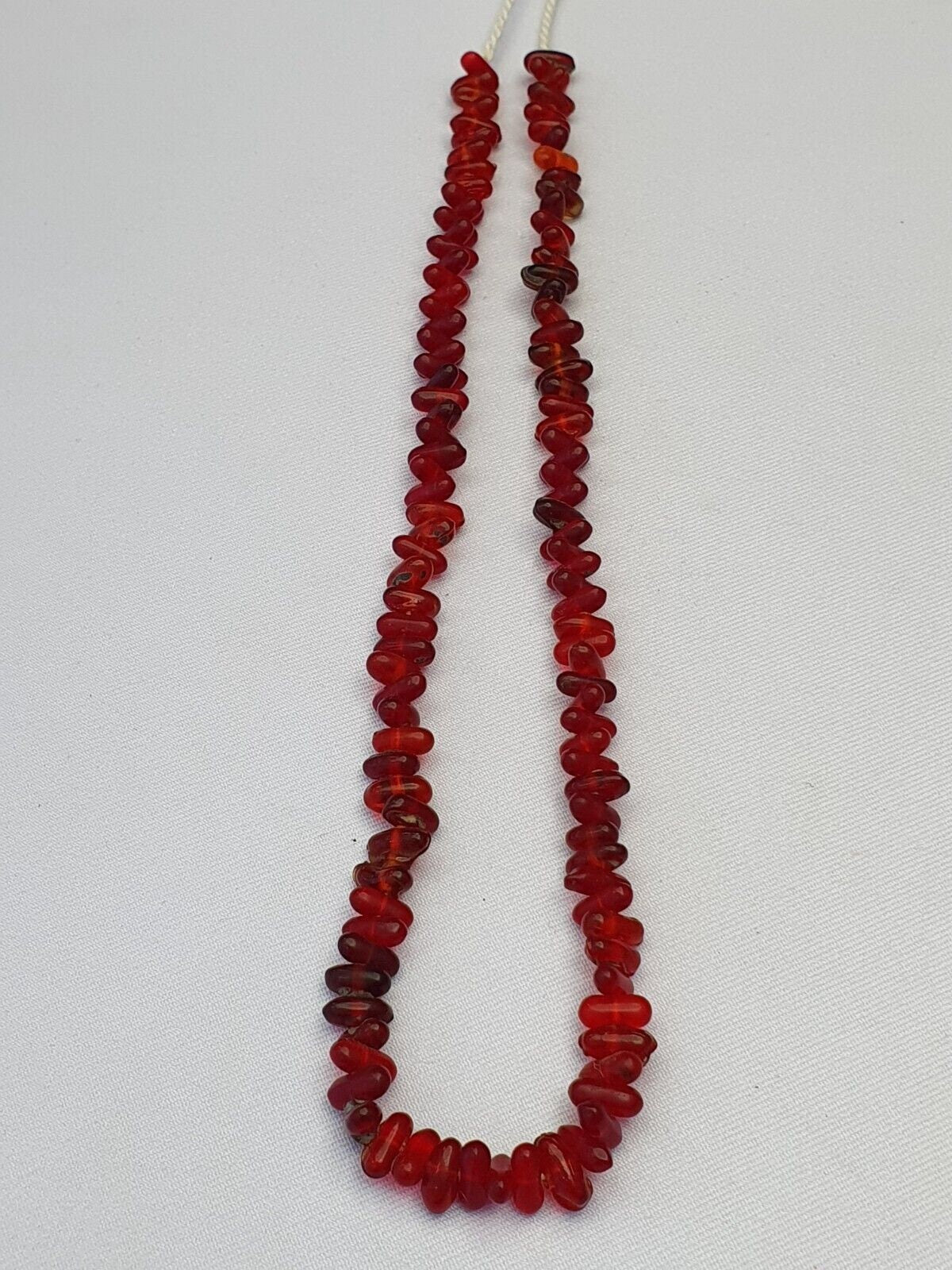 Old beads vintage red glass beads jewelry necklaceGift