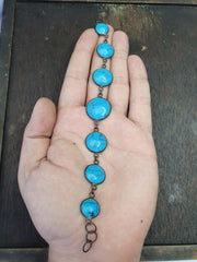Vintage arfificial turquoise or howlite sterling silver bracelets