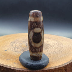Tibetan rusted eyes agate stone dzi bead amulet bd-25-7