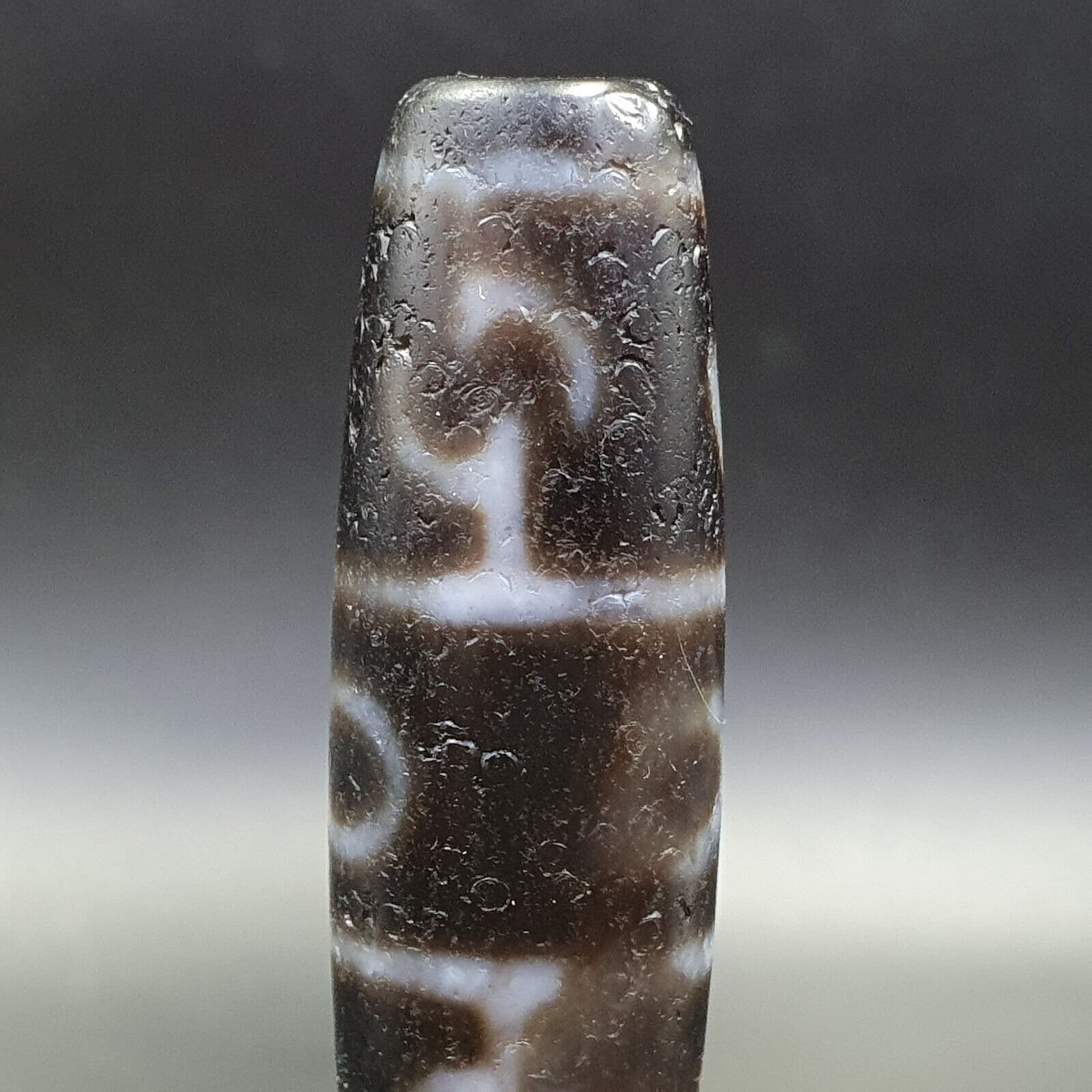 Antique tibetan eyes agate stone dzi bead amulet bd-25-1