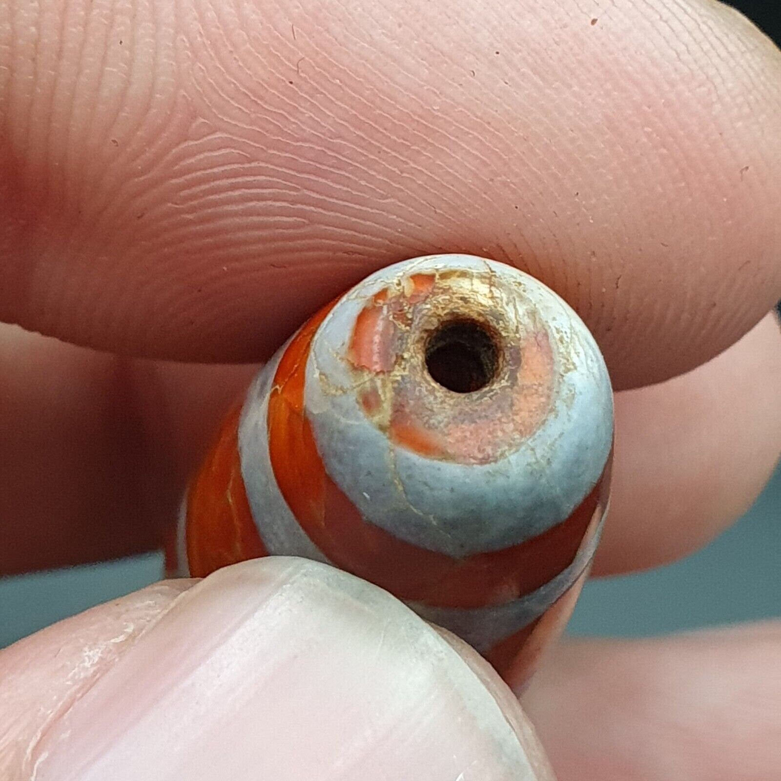 Vintage Indo Tibetan 2 Eye Dzi Agate Bead