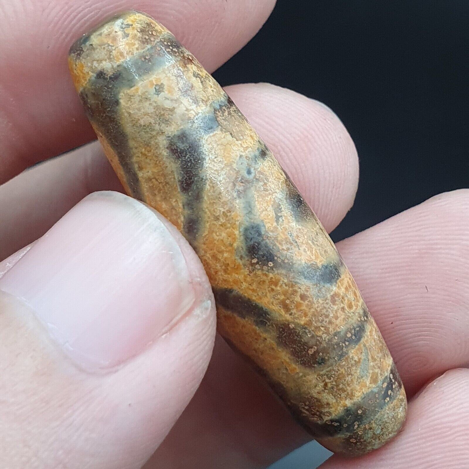 3 eyes antique agate bead tibet himalayan dzi pendant