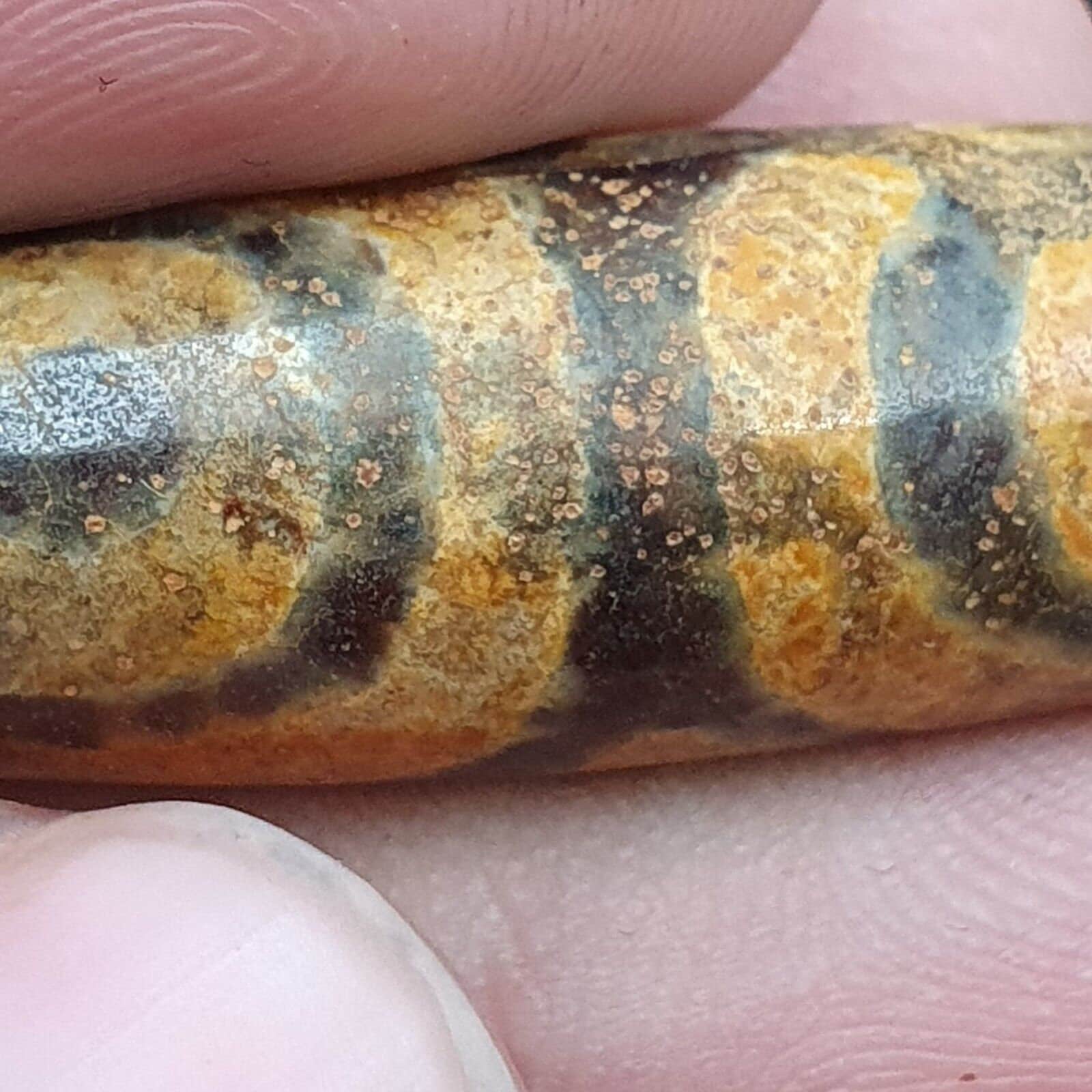 3 eyes antique agate bead tibet himalayan dzi pendant