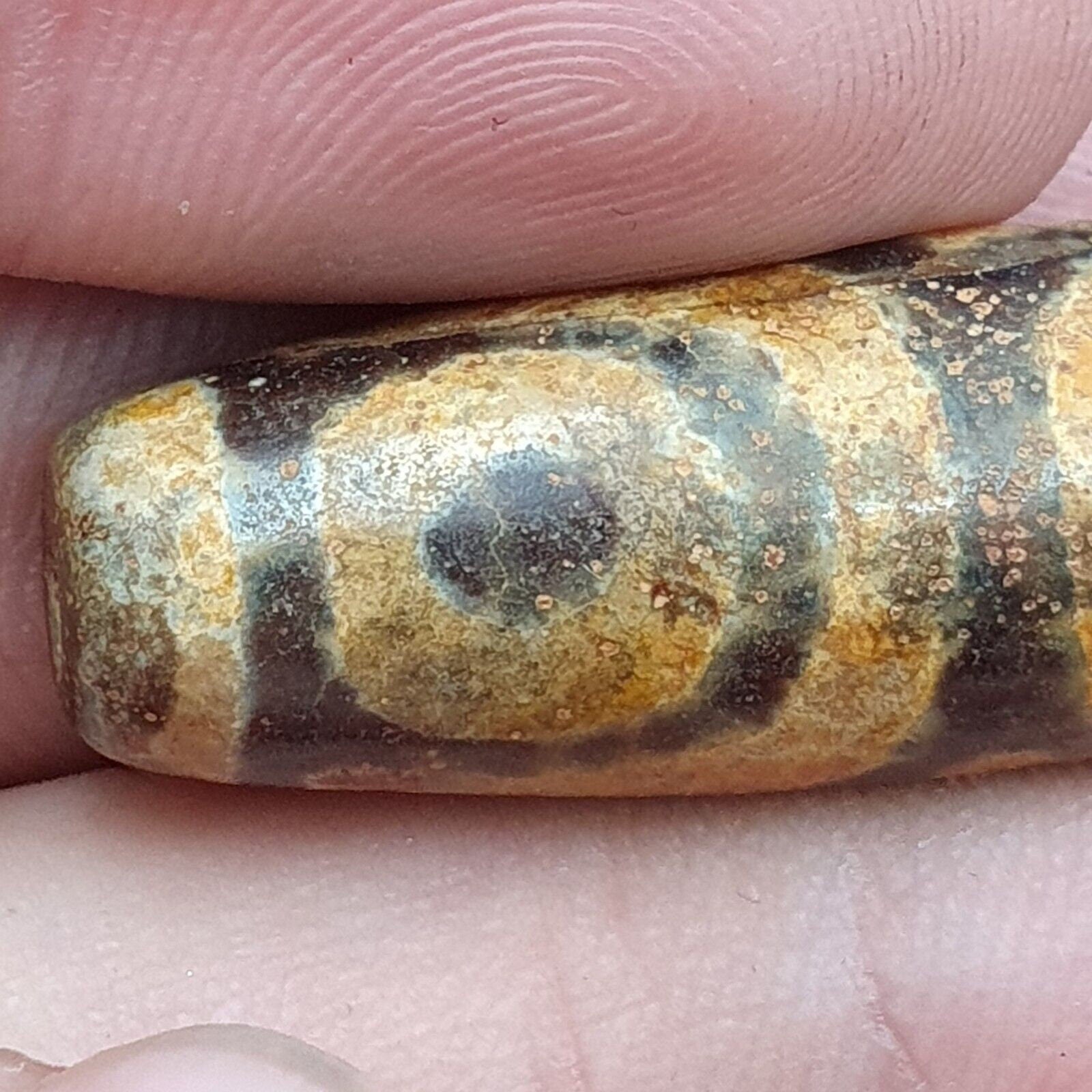 3 eyes antique agate bead tibet himalayan dzi pendant