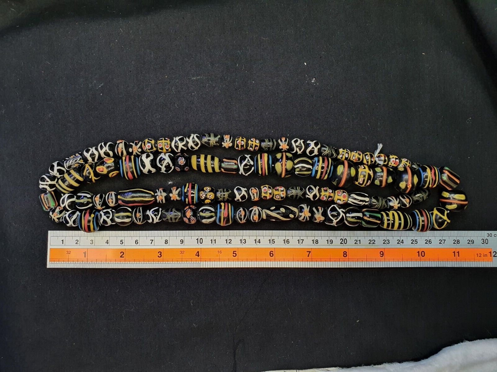 Fancy Venetian Trade Beads | African  | LONG STRAND
