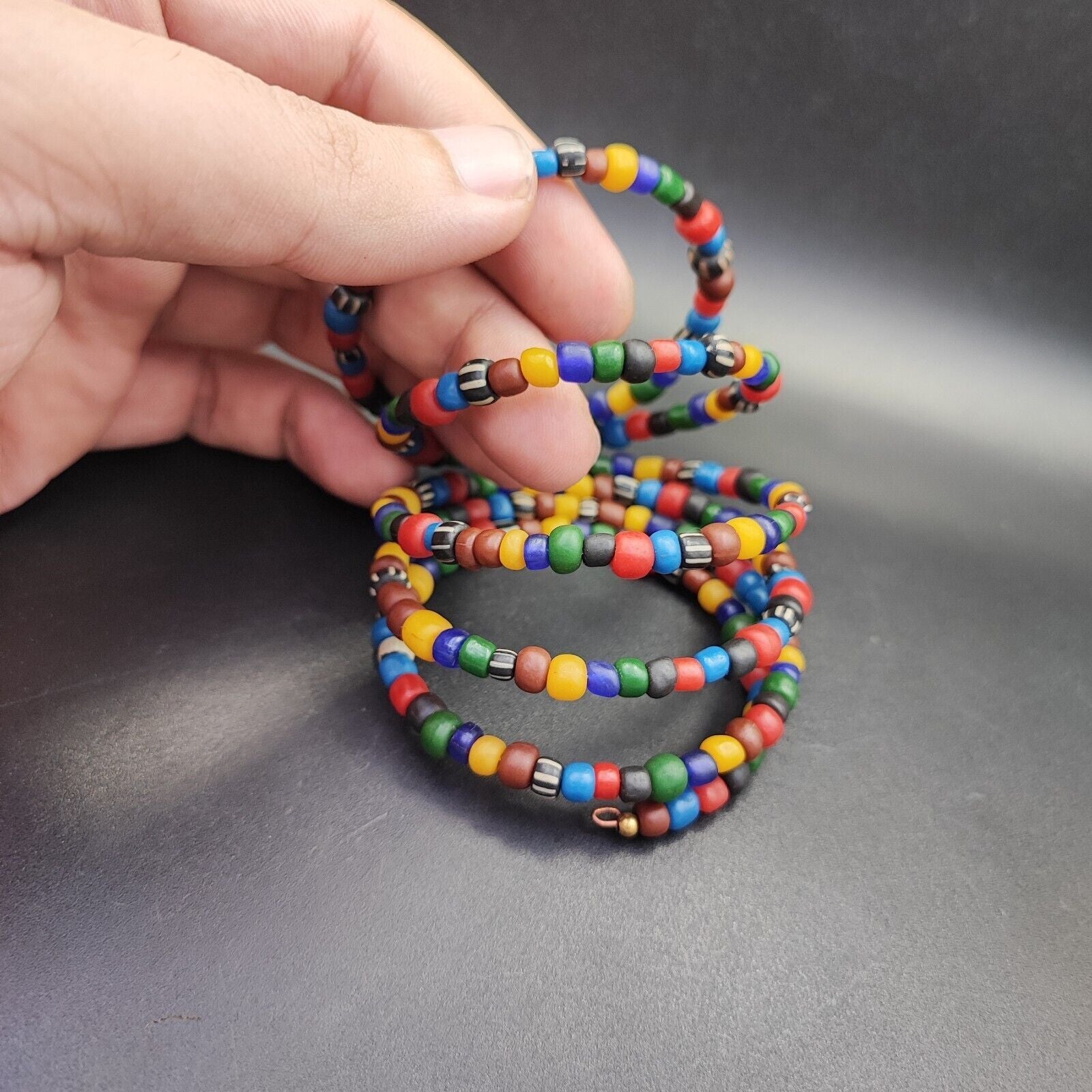 Vintage Glass Beads antique style Glass Beads Multilayer Bracelet #BR-22