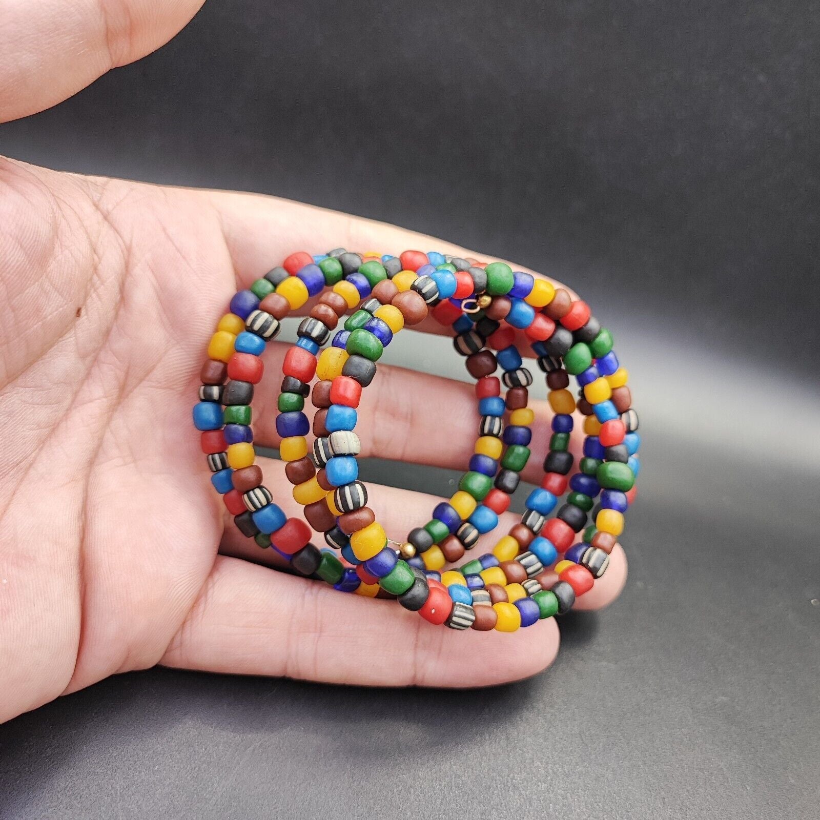 Vintage Glass Beads antique style Glass Beads Multilayer Bracelet #BR-22