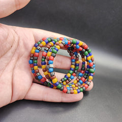 Vintage Glass Beads antique style Glass Beads Multilayer Bracelet #BR-22