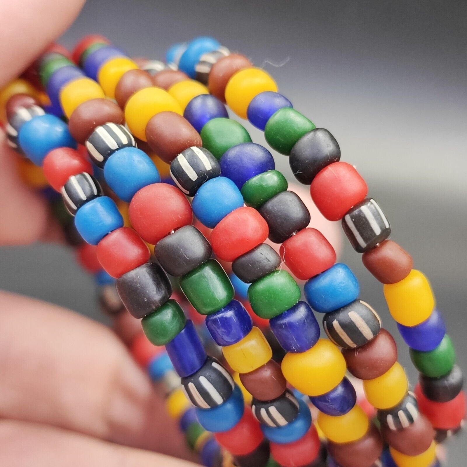 Vintage Glass Beads antique style Glass Beads Multilayer Bracelet #BR-22