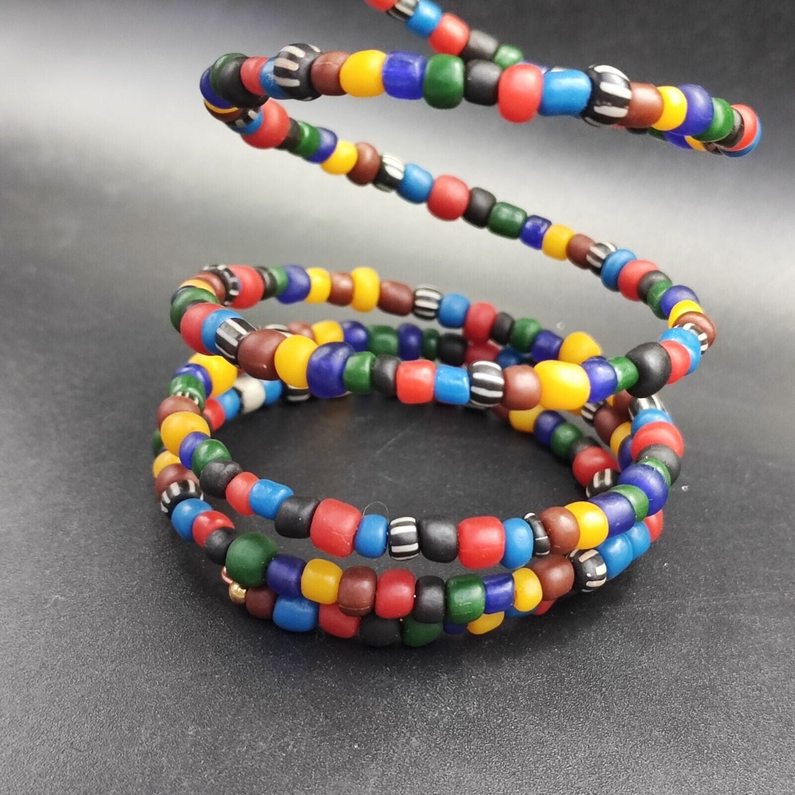 Vintage Glass Beads antique style Glass Beads Multilayer Bracelet #BR-22