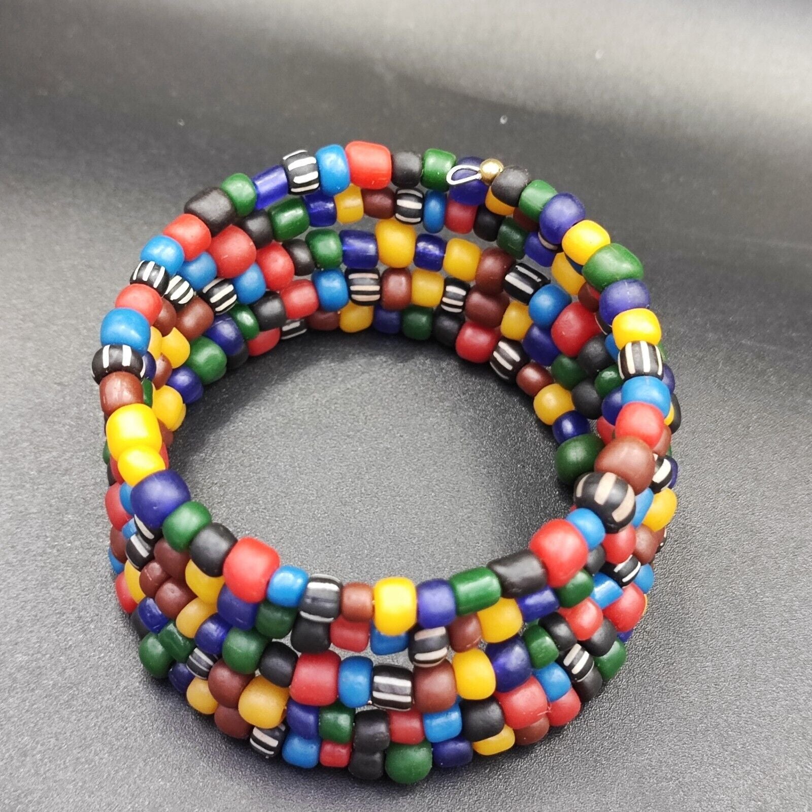 Vintage Glass Beads antique style Glass Beads Multilayer Bracelet #BR-22