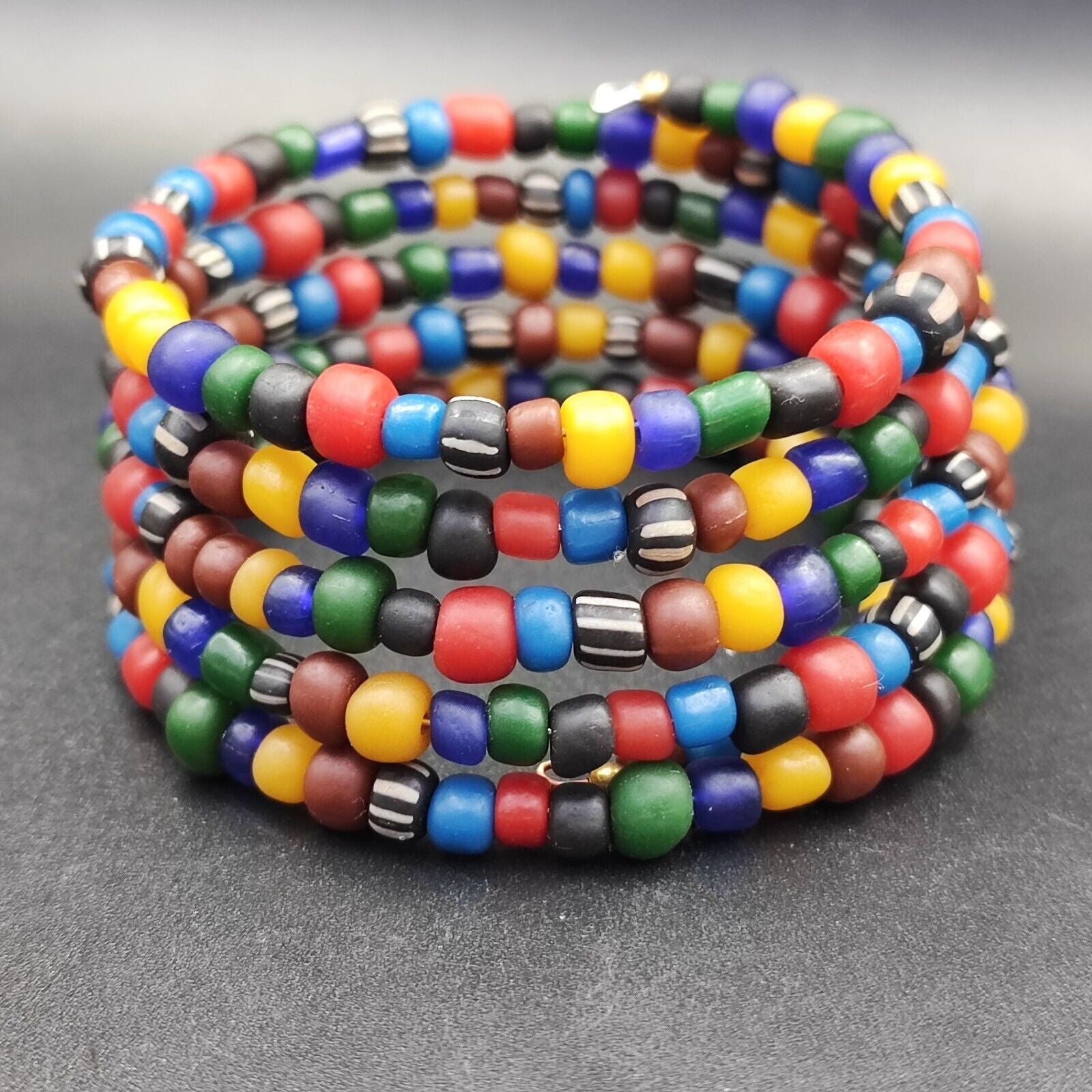 Vintage Glass Beads antique style Glass Beads Multilayer Bracelet #BR-22