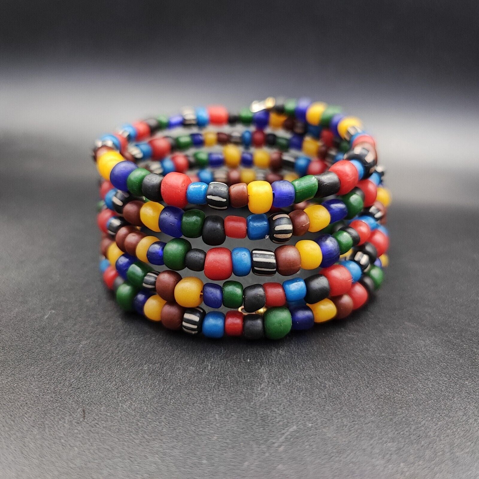 Vintage Glass Beads antique style Glass Beads Multilayer Bracelet #BR-22