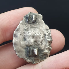 Old Antique Himalayan Indo Tibetan Luk Mik Silver pendant Amulet Bead
