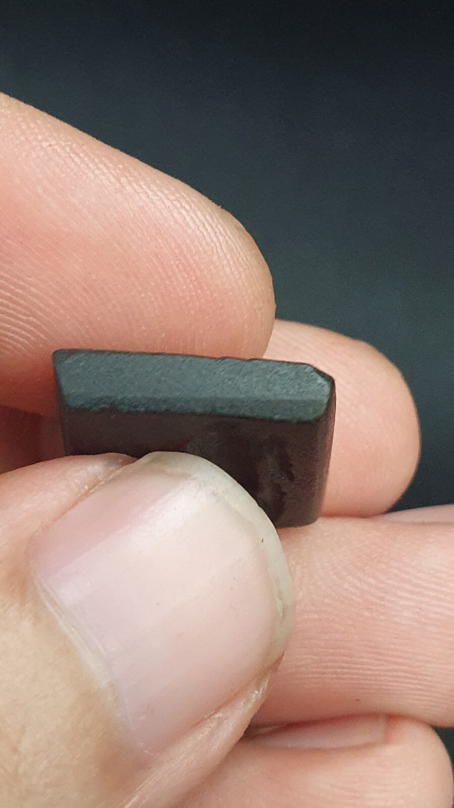 Ancient Antique Middle Eastern Dark green jade Stone Stamp Seal Animal