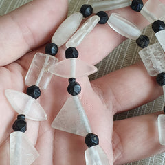 Vintage Crystal old beads Himalayan Crystal and Old Roman Glass Beads Necklace