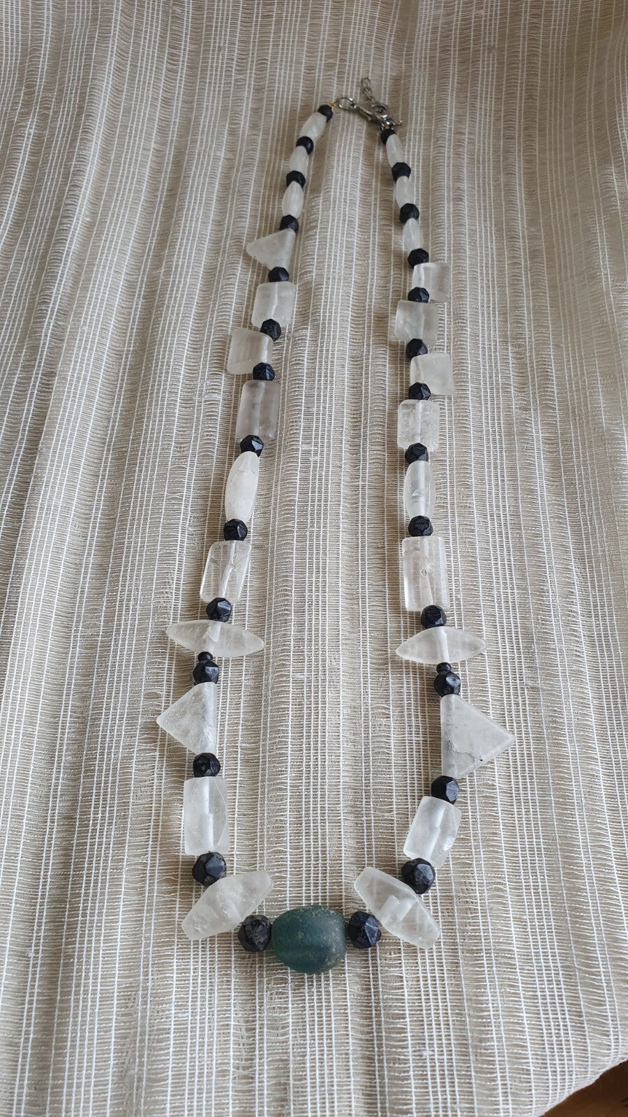 Vintage Crystal old beads Himalayan Crystal and Old Roman Glass Beads Necklace