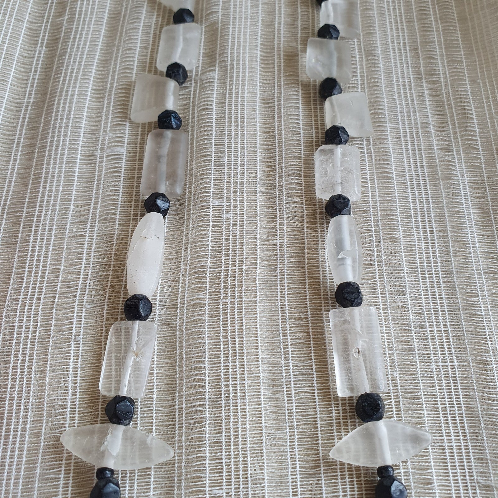 Vintage Crystal old beads Himalayan Crystal and Old Roman Glass Beads Necklace