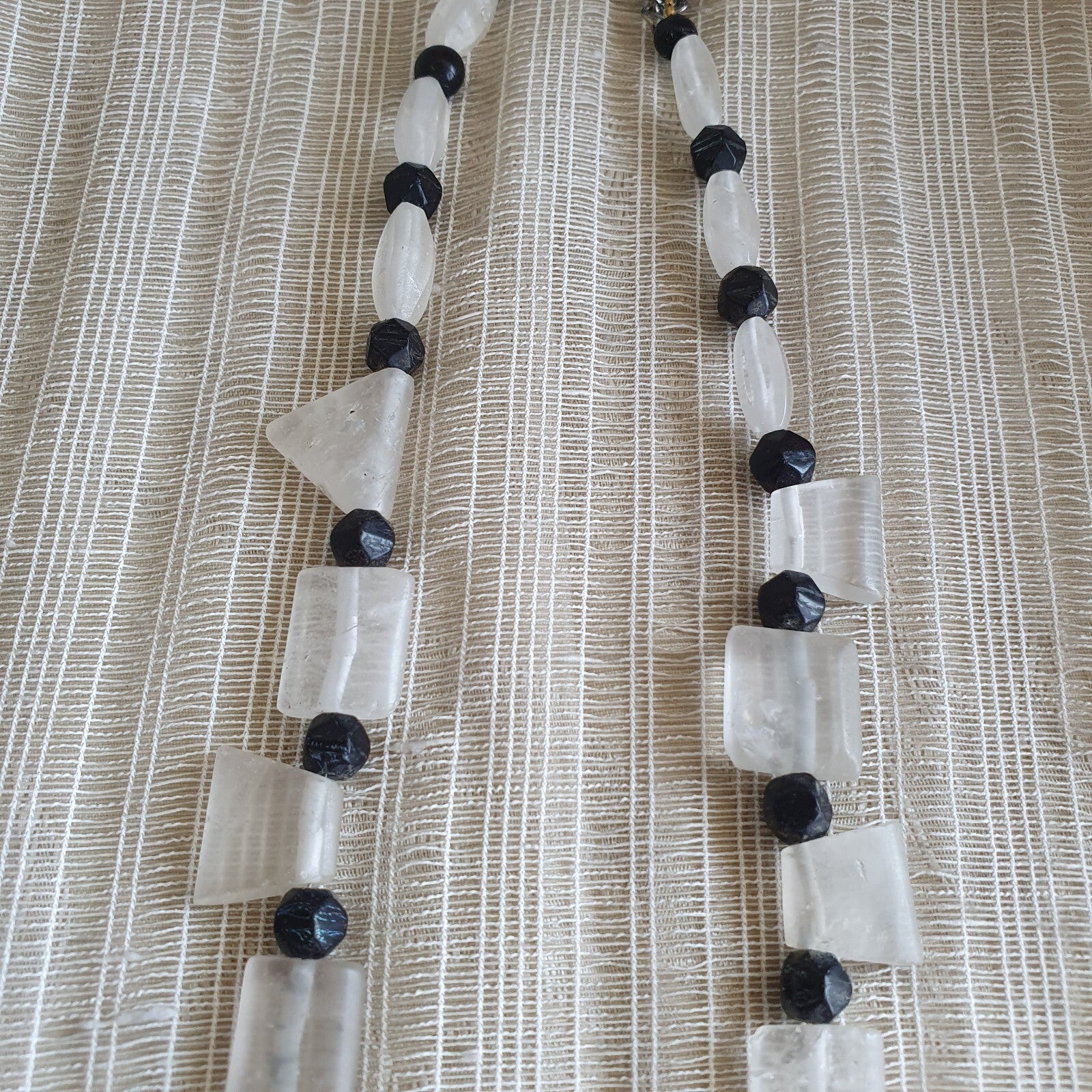 Vintage Crystal old beads Himalayan Crystal and Old Roman Glass Beads Necklace