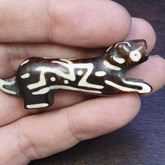 Animal figurine pendentsouth asian old pumtek pyu bead necklace