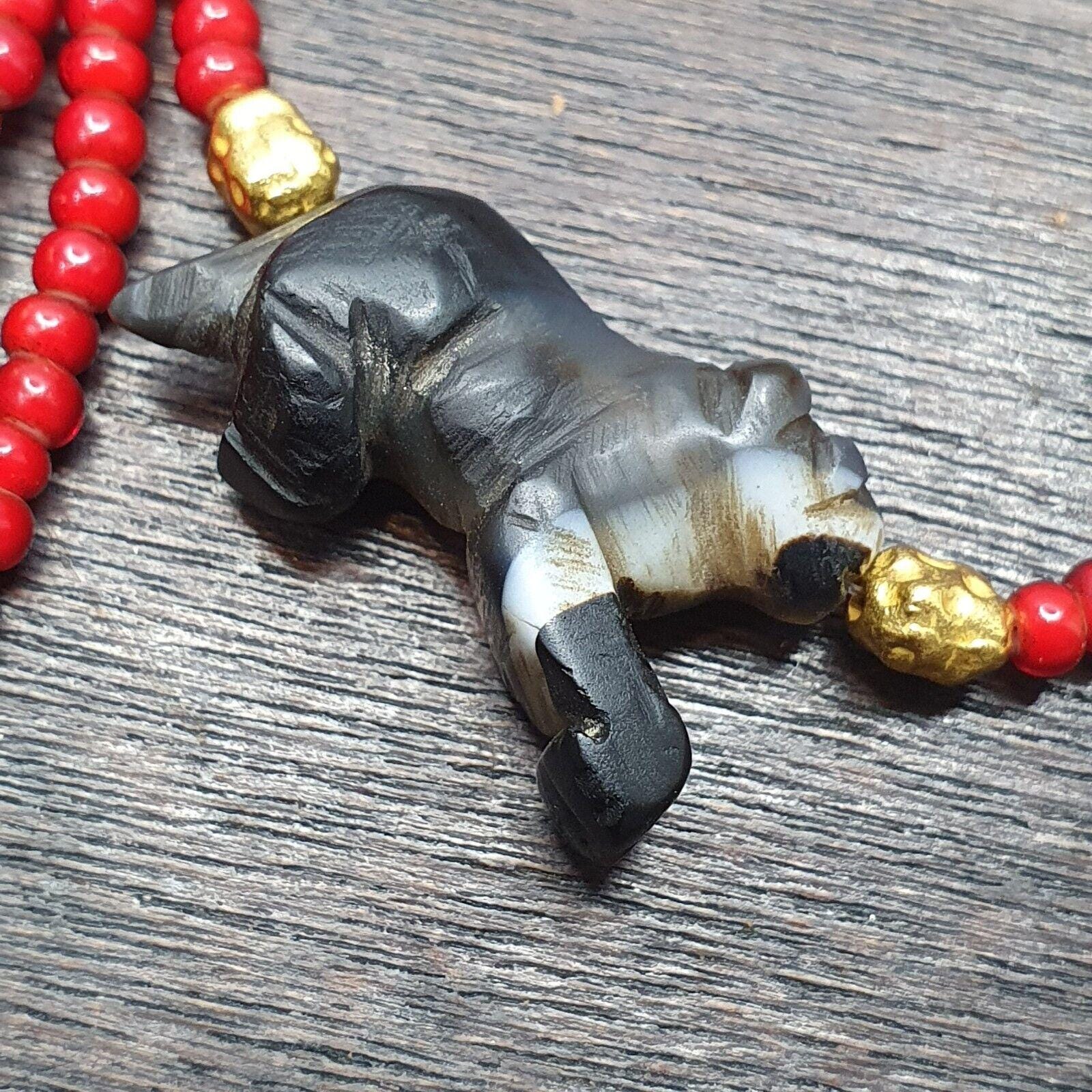 Antique sulemani agate animals venetian whiteheart beads necklace bracelet