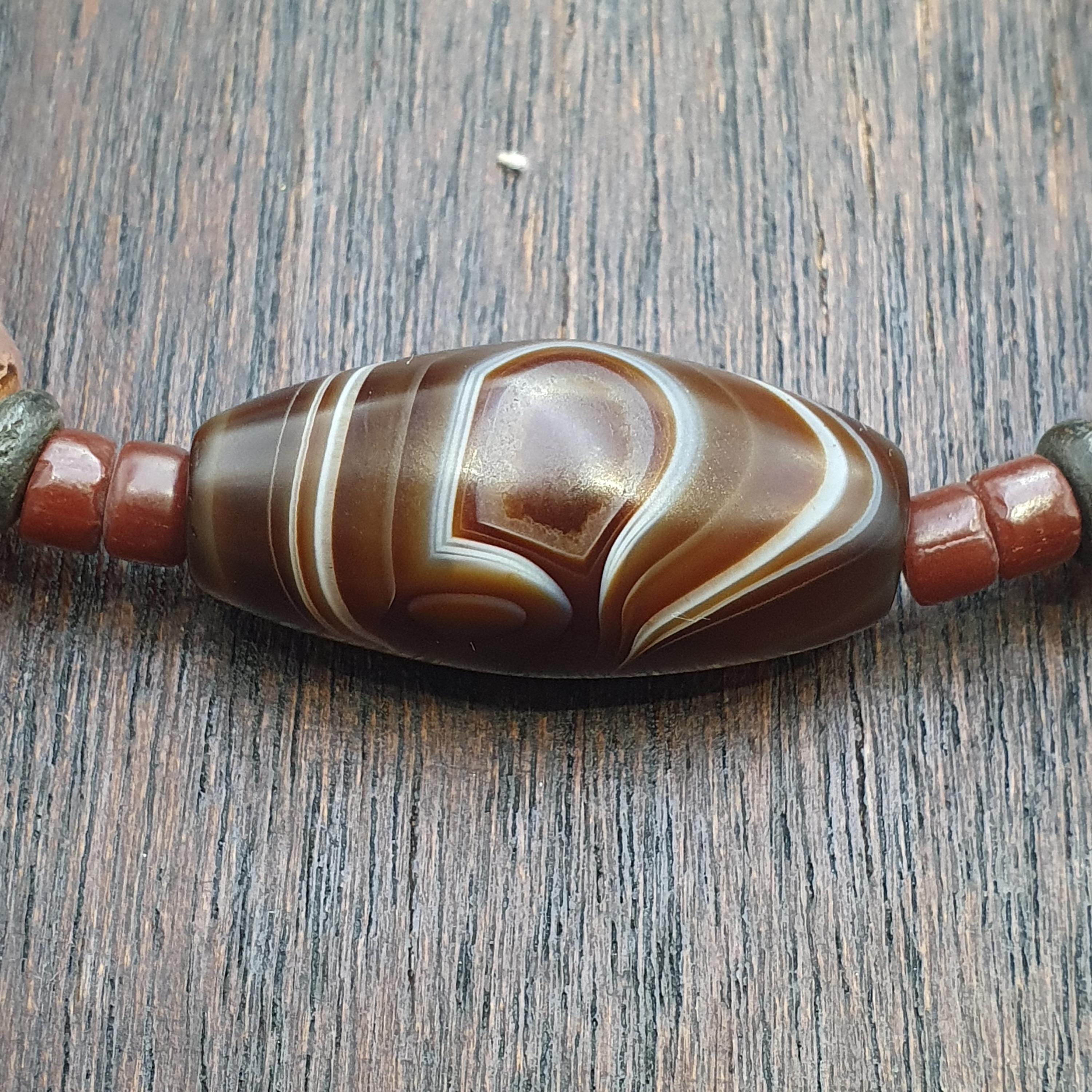 Old african yemeni soleimani carnelian beaded bracelet