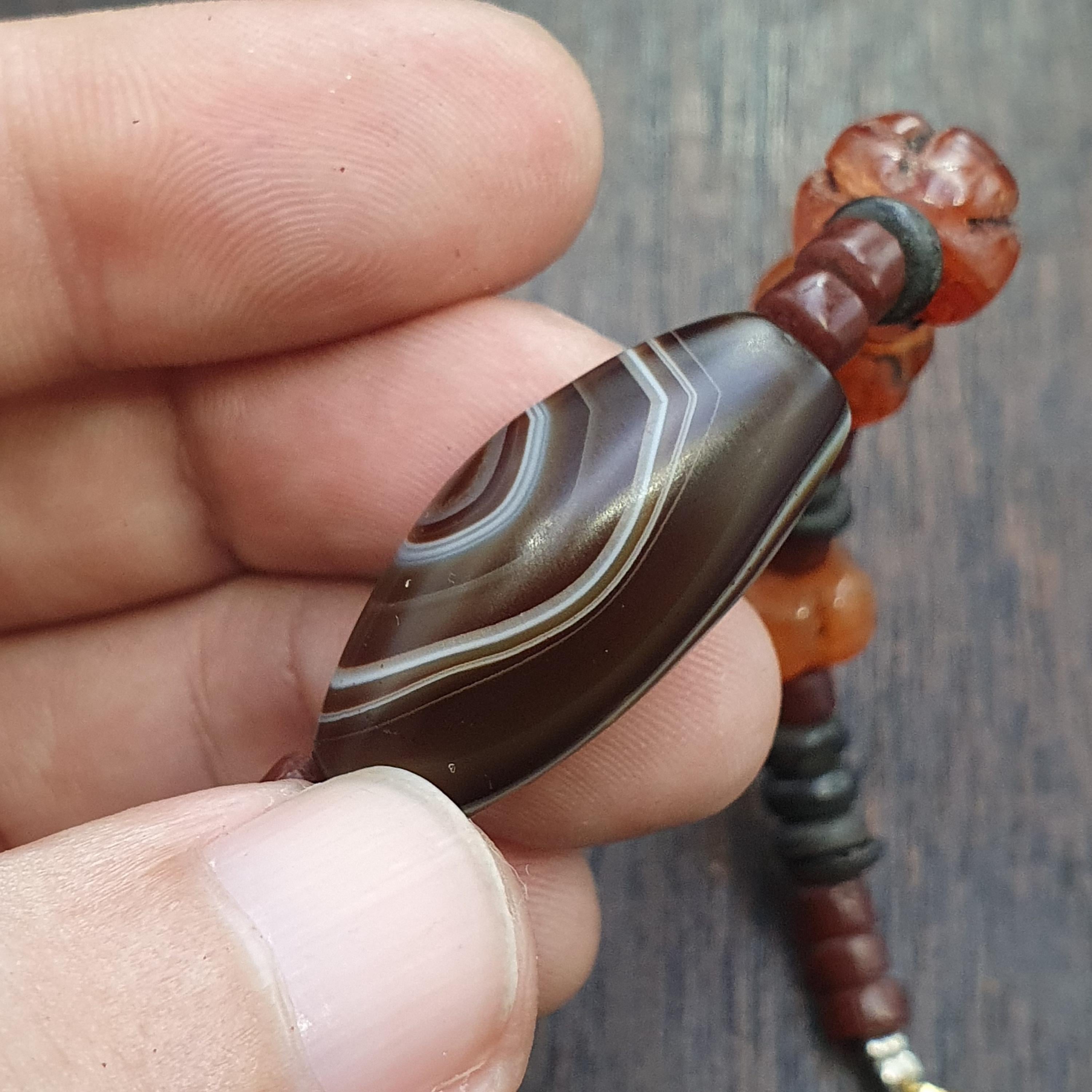 Old african yemeni soleimani carnelian beaded bracelet