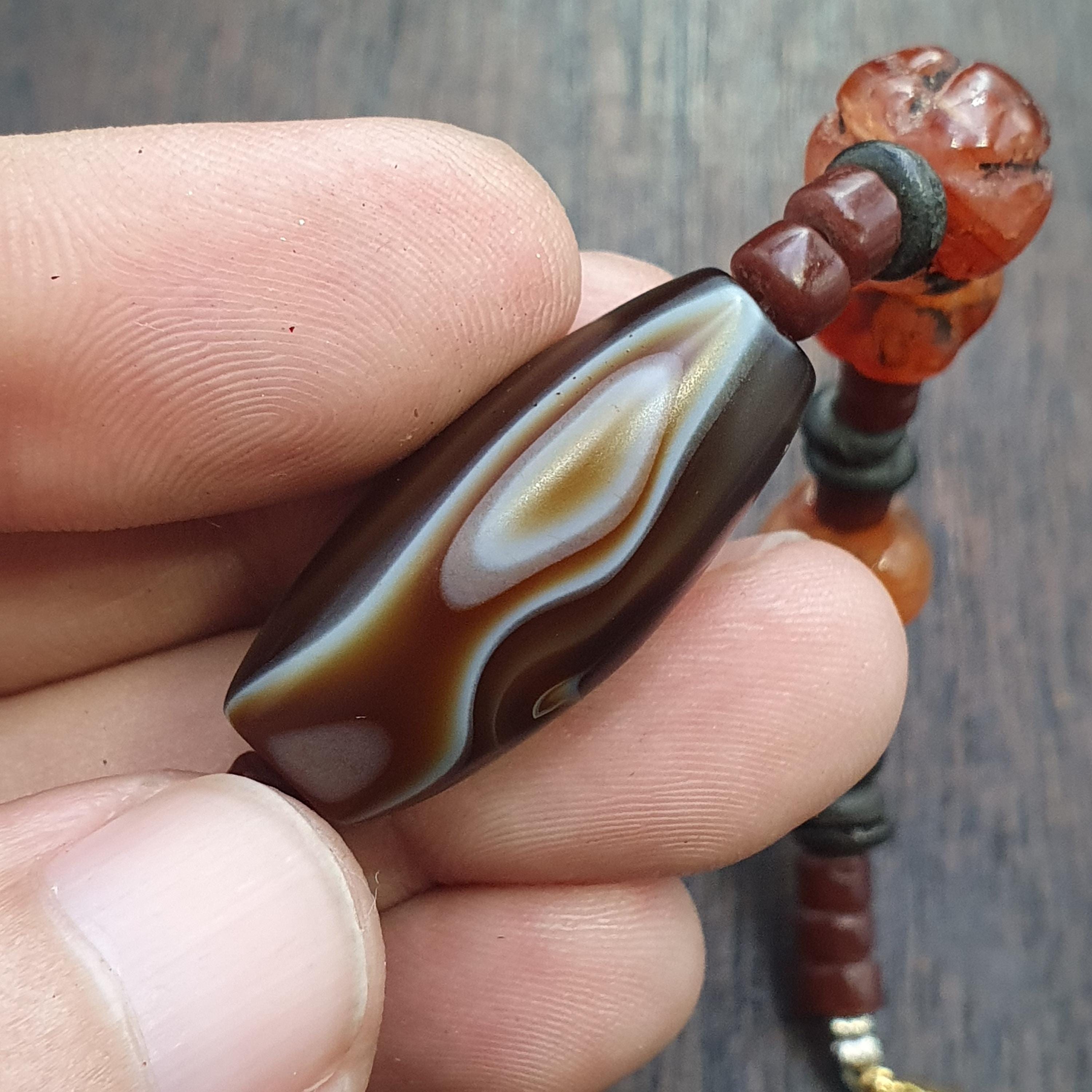 Old african yemeni soleimani carnelian beaded bracelet