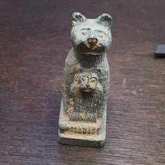Antique stone animal figurine mysterious cats animals bead amulet