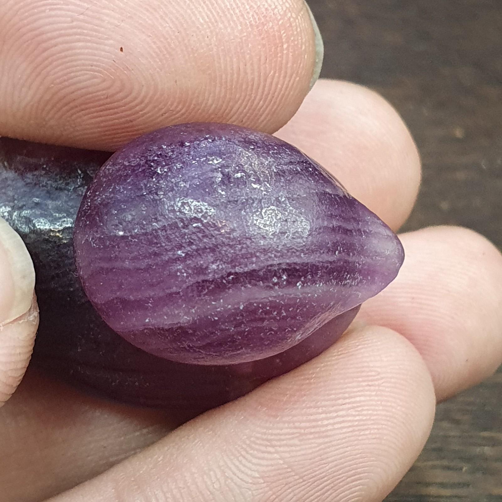 Antique amethyst duck animal figurine bird sculpture bead amulet