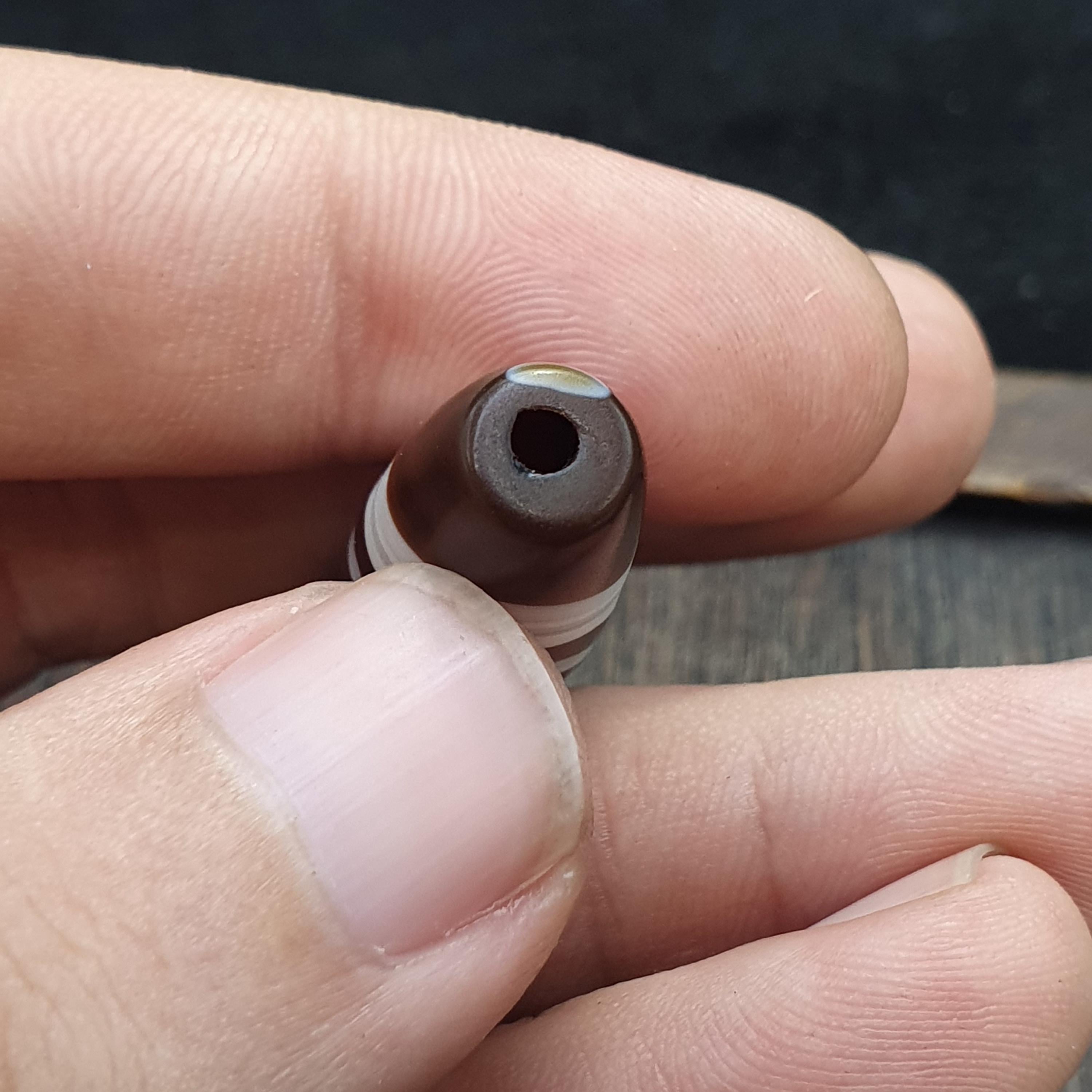 Himalayan tibetan agate suleimani bead natural crystal eye pattern agate