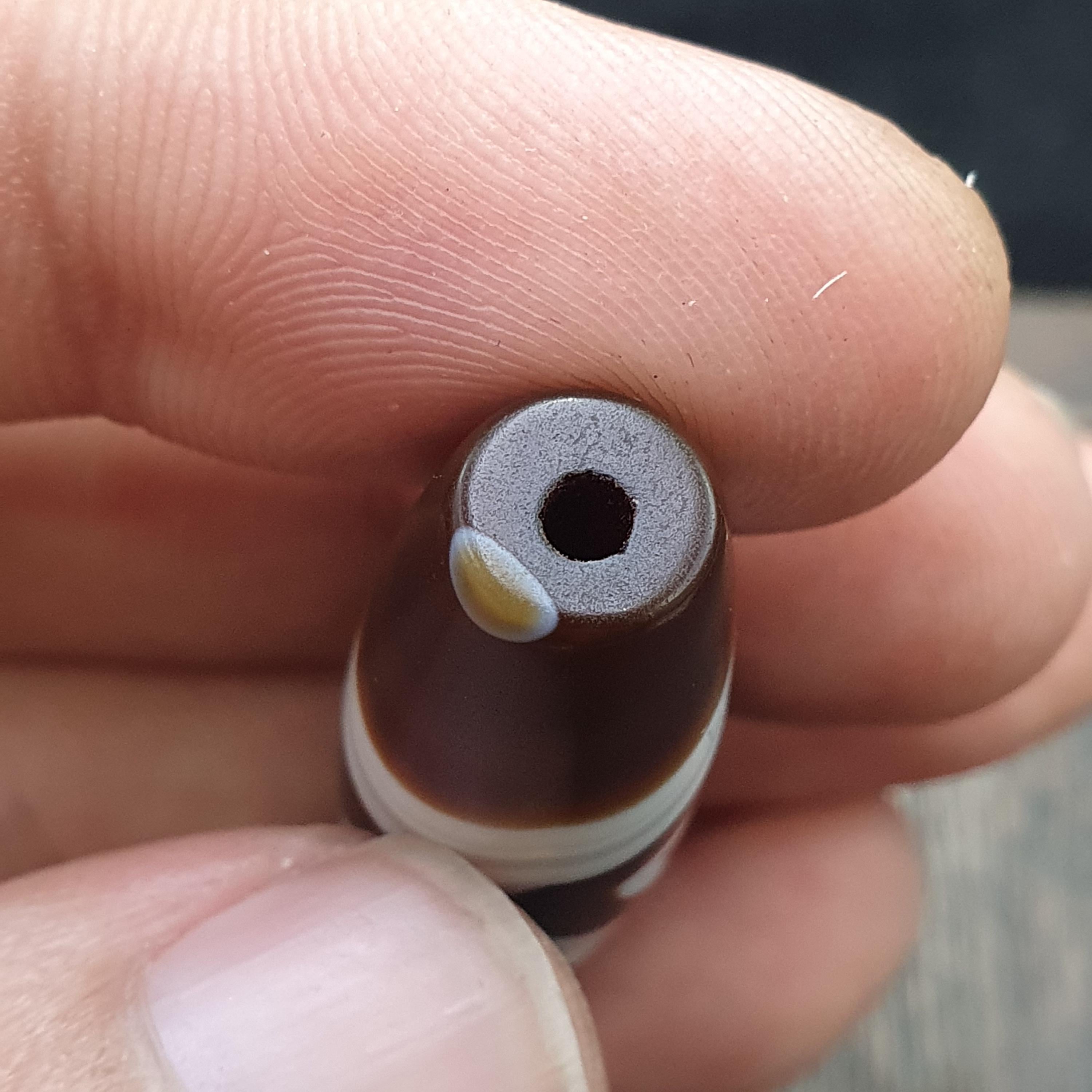 Himalayan tibetan agate suleimani bead natural crystal eye pattern agate