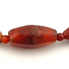 Antique african middle eastern carnelian yemeni agate beaded bracelet