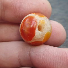 Ancient old crystalized agate antique himalayan indo tibetan eye suleimany bead