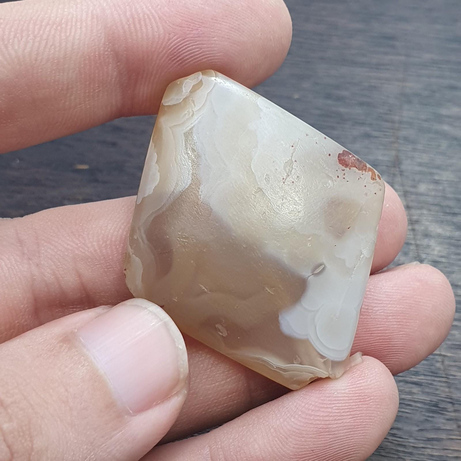 Huge ancient old crystalized agate antique himalayan indo tibetan bead