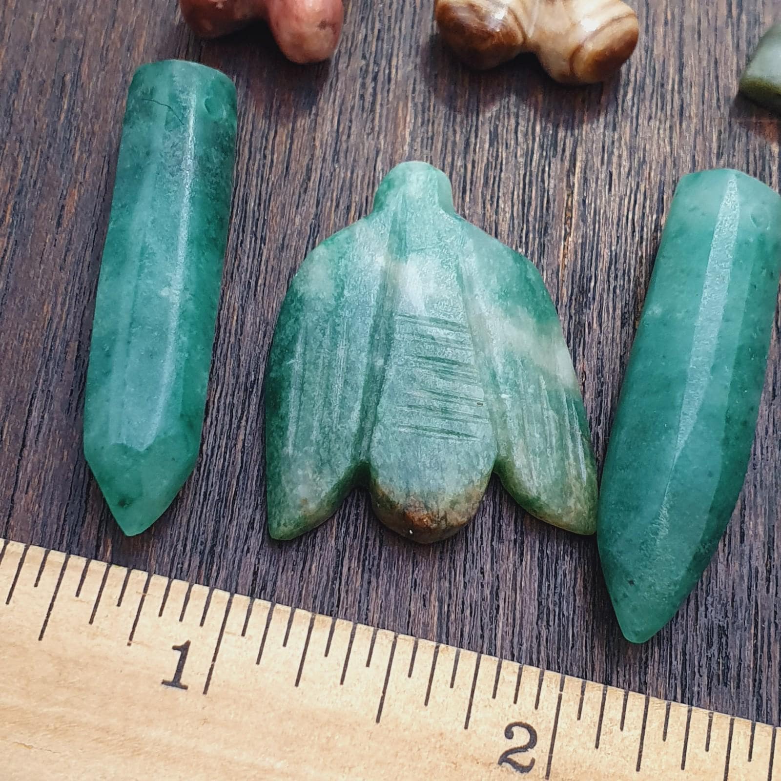 11 pcs vintage lapis lazuli, jade crystal amazonite stone amulets pendants