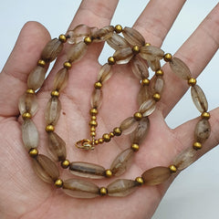 Tibetan antique himalayan crystal quartz rosary necklace spiritual healing beads