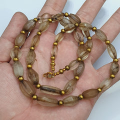 Tibetan antique himalayan crystal quartz rosary necklace spiritual healing beads