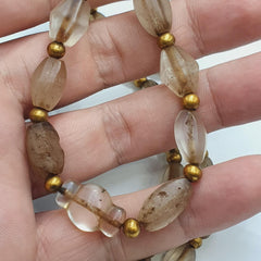 Tibetan antique himalayan crystal quartz rosary necklace spiritual healing beads