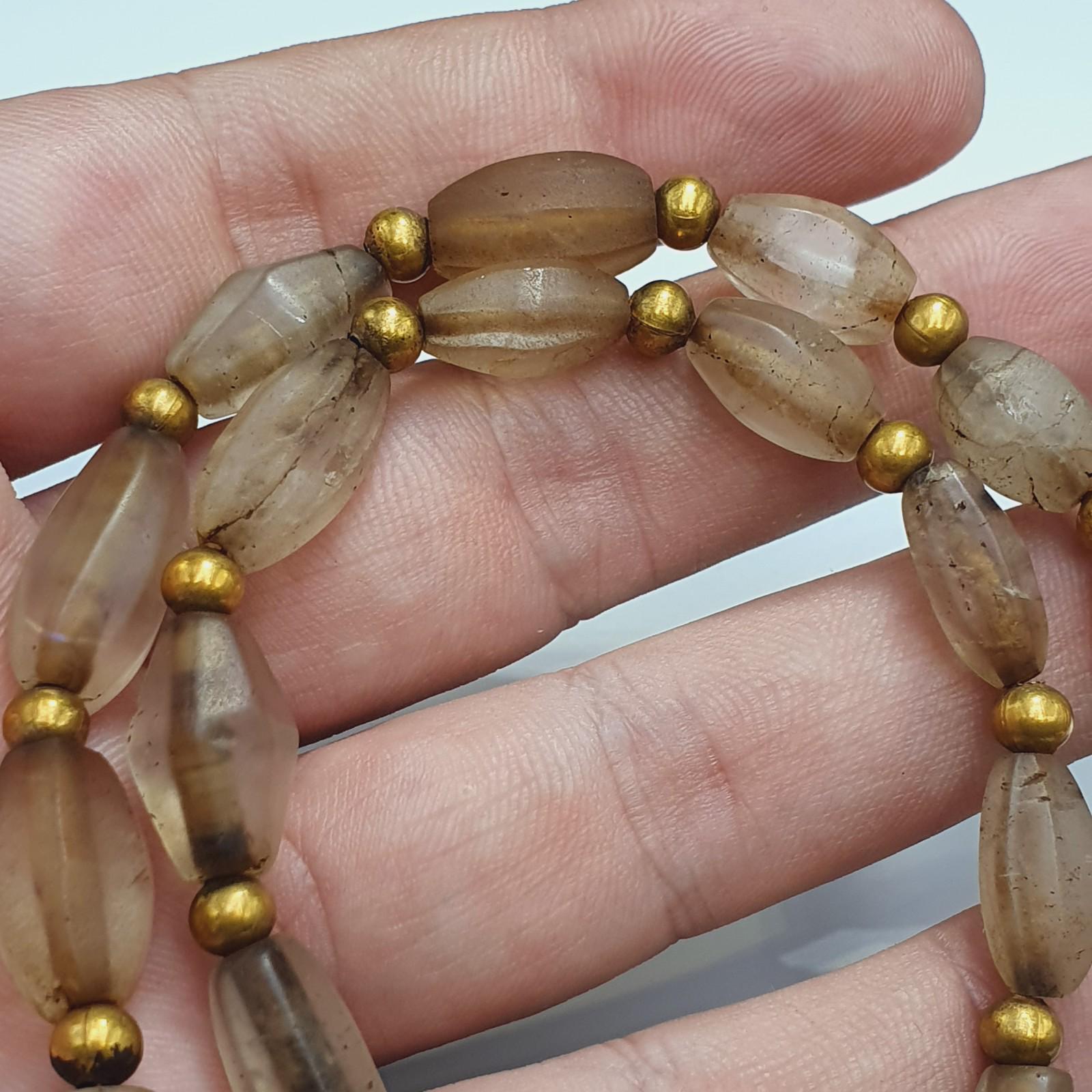 Tibetan antique himalayan crystal quartz rosary necklace spiritual healing beads