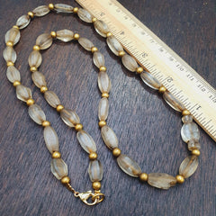 Tibetan quartz beads necklace himalayan healing crystal for meditation & energy